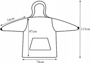 Verk CIEPŁA BLUZA KOC OVERSIZE XXL 2W1 GRUBA FUTRZAK 9