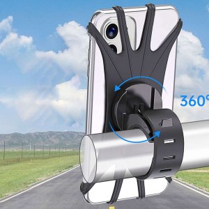 Alogy Alogy Uchwyt rowerowy Spider TPU Bike Holder do telefonu Silikonowy na rower motor hulajnoga quad Czarny 13