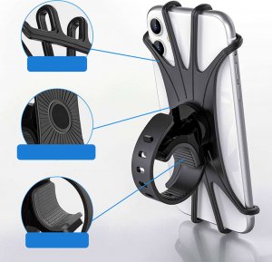 Alogy Alogy Uchwyt rowerowy Spider TPU Bike Holder do telefonu Silikonowy na rower motor hulajnoga quad Czarny 16
