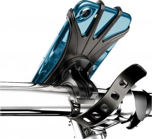 Alogy Alogy Uchwyt rowerowy Spider TPU Bike Holder do telefonu Silikonowy na rower motor hulajnoga quad Czarny 5