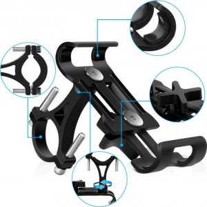 Alogy Alogy Uchwyt rowerowy Metal Bike Holder do telefonu na kierownicę do roweru motocykla hulajnogi Czarny 2