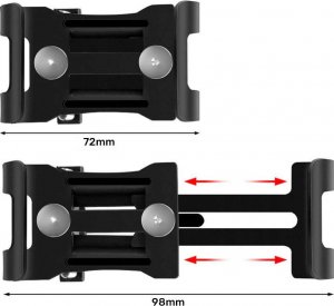 Alogy Alogy Uchwyt rowerowy Metal Bike Holder do telefonu na kierownicę do roweru motocykla hulajnogi Czarny 3