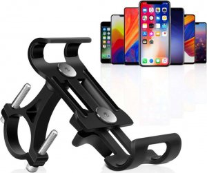 Alogy Alogy Uchwyt rowerowy Metal Bike Holder do telefonu na kierownicę do roweru motocykla hulajnogi Czarny 10