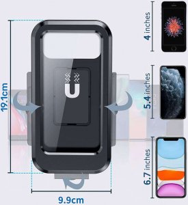 Alogy Alogy Uchwyt na rower wodoszczelny Waterproof Bicycle Phone Holder na kierownicę do telefonu Czarny 13