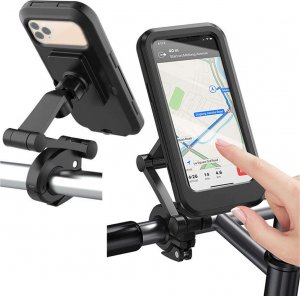 Alogy Alogy Uchwyt na rower wodoszczelny Waterproof Bicycle Phone Holder na kierownicę do telefonu Czarny 14