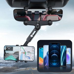 Alogy Alogy Uchwyt samochodowy Mirror Car Holder do telefonu na lusterko wsteczne Czarny 11