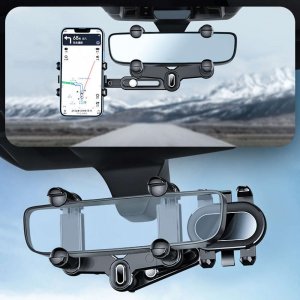 Alogy Alogy Uchwyt samochodowy Mirror Car Holder do telefonu na lusterko wsteczne Czarny 4