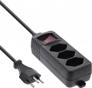 Listwa zasilająca InLine InLine® Socket strip SWITZERLAND, 3-way, with switch, 1.5m, black 2