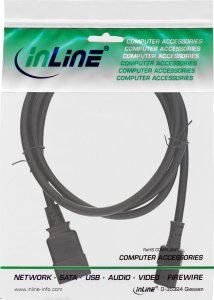 Kabel zasilający InLine InLine® Power adapter cable, IEC-60320 C20 to C13, 3x1,5mm², max. 10A, black, 3m 2