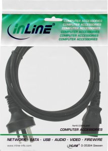 Kabel zasilający InLine InLine® Power cable, Australia to 3pin IEC C13, black, 5,0m 2