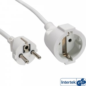 Kabel zasilający InLine InLine® Power Extension Cable Type F white 1,5m 1
