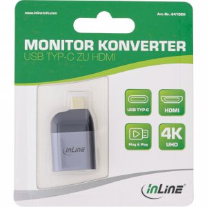 Adapter USB InLine USB-C - HDMI Szary  (64106H) 3