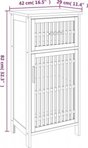 vidaXL vidaXL Szafka łazienkowa, 42x29x82 cm, drewno z orzecha włoskiego 6