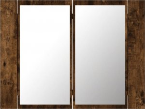 vidaXL vidaXL Szafka łazienkowa z lustrem, przydymiony dąb, 60x12x45 cm 5