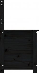 vidaXL vidaXL Ławka, czarna, 80x41x77 cm, lite drewno sosnowe 5