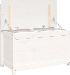 vidaXL vidaXL Ławka, biała, 80x41x77 cm, lite drewno sosnowe 4
