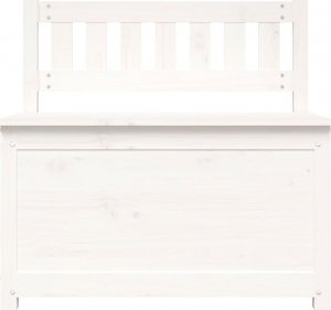vidaXL vidaXL Ławka, biała, 80x41x77 cm, lite drewno sosnowe 6