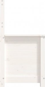 vidaXL vidaXL Ławka, biała, 80x41x77 cm, lite drewno sosnowe 7
