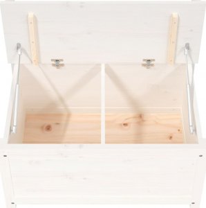 vidaXL vidaXL Ławka, biała, 80x41x77 cm, lite drewno sosnowe 8