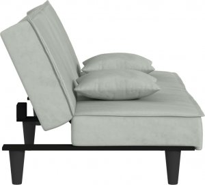 vidaXL vidaXL Kanapa rozkładana, jasnoszara, aksamitna 5