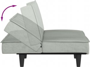 vidaXL vidaXL Kanapa rozkładana, jasnoszara, aksamitna 9