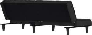 vidaXL vidaXL Kanapa rozkładana, czarna, aksamitna 5