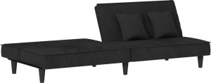 vidaXL vidaXL Kanapa rozkładana, czarna, aksamitna 6