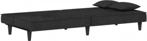 vidaXL vidaXL Kanapa rozkładana, czarna, aksamitna 7