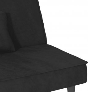 vidaXL vidaXL Kanapa rozkładana, czarna, aksamitna 8