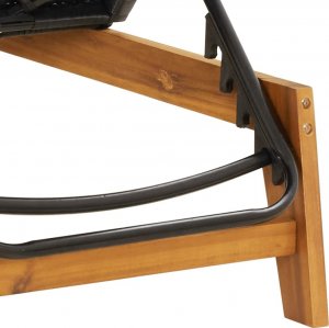 vidaXL vidaXL Leżak ze stolikiem, polirattan i lite drewno akacjowe 9