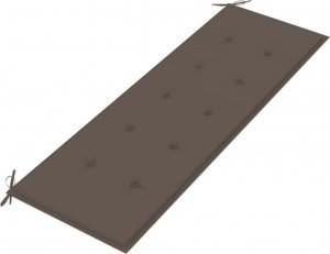 vidaXL vidaXL Ławka Batavia z taupe poduszką, 150 cm, lite drewno tekowe 4