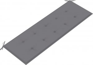 vidaXL vidaXL Ławka Batavia z szara poduszką, 150 cm, lite drewno tekowe 3