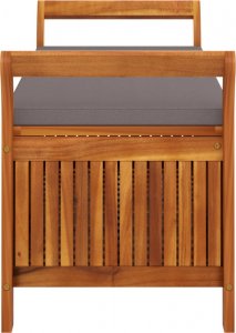 vidaXL Ogrodowa ławka ze schowkiem i poduszką, 126 cm, drewno akacjowe 6