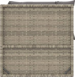 vidaXL vidaXL 3-cz. zestaw wypoczynkowy do ogrodu, poduszki, szary rattan PE 3