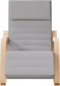 vidaXL vidaXL Fotel bujany, jasnoszary, tapicerowany tkaniną 3