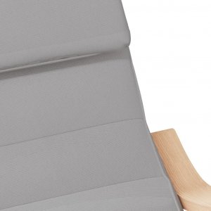 vidaXL vidaXL Fotel bujany, jasnoszary, tapicerowany tkaniną 6