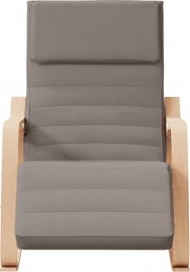 vidaXL vidaXL Fotel bujany, kolor taupe, tapicerowany tkaniną 3