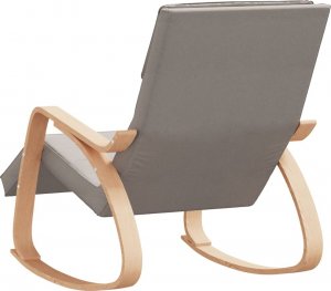 vidaXL vidaXL Fotel bujany, kolor taupe, tapicerowany tkaniną 5