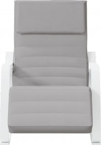 vidaXL vidaXL Fotel bujany, jasnoszary, tapicerowany tkaniną 2