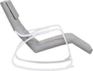 vidaXL vidaXL Fotel bujany, jasnoszary, tapicerowany tkaniną 3