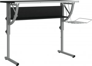 Biurko vidaXL Czarno-Szare 110 cm x 53 cm 2