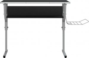 Biurko vidaXL Czarno-Szare 110 cm x 53 cm 3