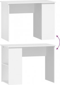 Biurko vidaXL vidaXL Biurko, białe, 100x55x75 cm, materiał drewnopochodny 6