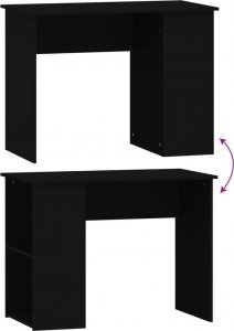 Biurko vidaXL vidaXL Biurko, czarne, 100x55x75 cm, materiał drewnopochodny 5