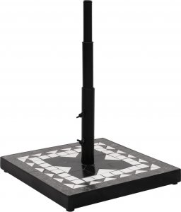 vidaXL vidaXL Kwadratowa podstawa pod parasol, czarno-biała, 12 kg 2