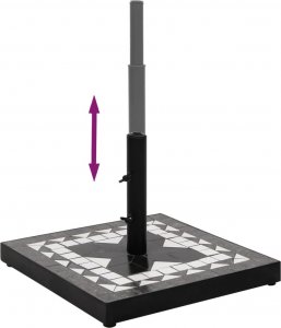 vidaXL vidaXL Kwadratowa podstawa pod parasol, czarno-biała, 12 kg 3