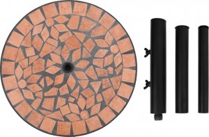 vidaXL vidaXL Okrągła podstawa pod parasol, terakotowa, 12 kg 4
