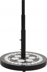 vidaXL vidaXL Okrągła podstawa pod parasol, czarno-biała, 12 kg 2