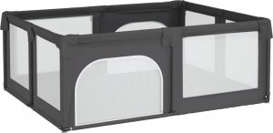 vidaXL vidaXL Kojec dla dziecka z 2 drzwiczek, ciemnoszary, tkanina Oxford 2