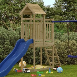 vidaXL vidaXL Domek do placu zabaw z drabinką 53x110x214cm impregnowana sosna 2